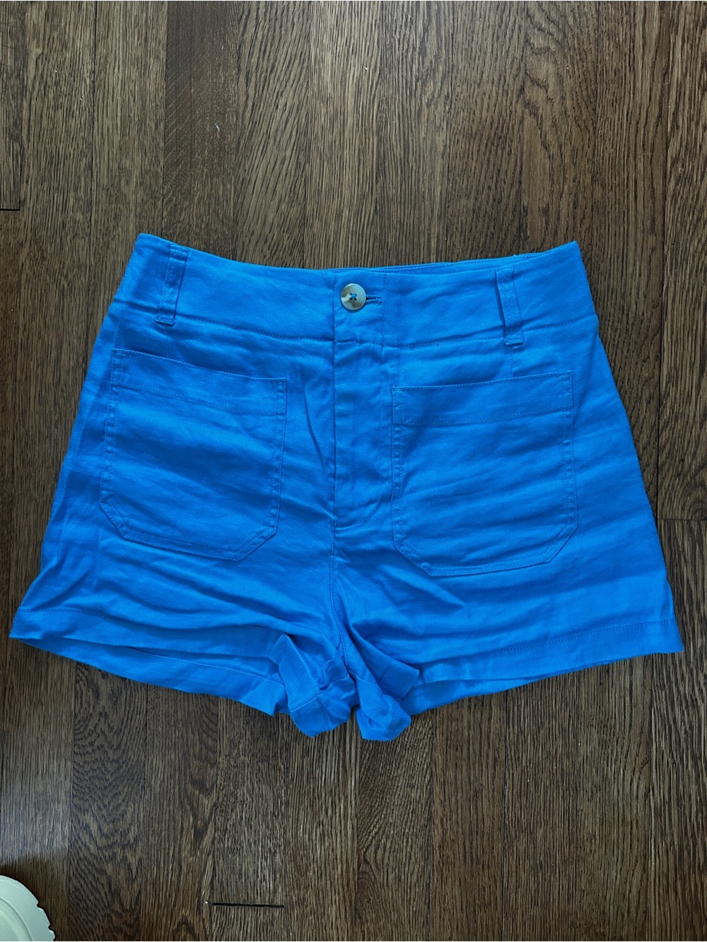 Maeve Vibrant Blue High-Waist Shorts